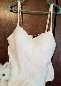 Basic Editions white tank top with built in bra